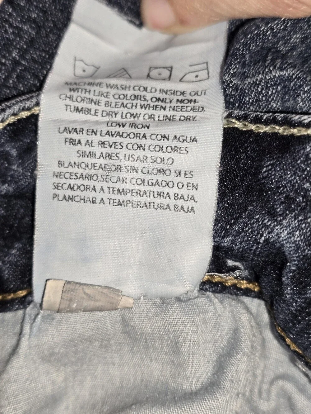 Riders by Lee Mid Rise Straight Leg Jeans Womens 8 Petite Dark Wash Petite - Picture 13 of 14